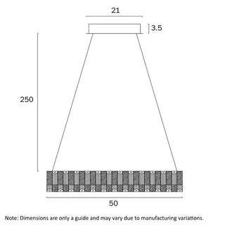 TELBIX RIAS 1 TIER CRYSTAL PENDANTS