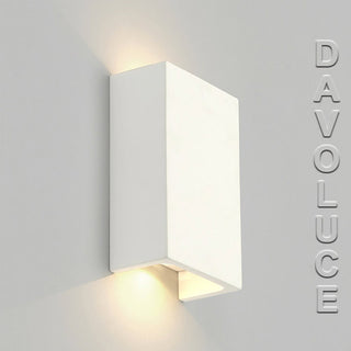 SUPERLUX WL8429 Retho Rectangular Plaster Wall Light. Paintable wall lights Melbourne, wall lights that can be painted, paintable plaster wall lights Sydney. available from Davoluce Lighting