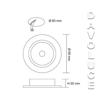 SAL S9105 Anova led cabinet downlights Melbourne, led cabinet lights Australia, under shelf led lighting Sydney, cabinet light led,  kitchen under shelf lighting Brisbane, recessed led cabinet downlights Perth. davolucelighting.com.au