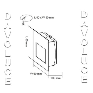 SAL LEEMAN MINI S9319 1.5w Square LED Steplight from Davoluce Lighting