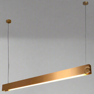 UGE Rectilinear Linear Pendant - Satin Brass. We have more than 30 linear LED pendant lights on display to suit any budget. Modern linear pendant light kitchen, Brass linear pendant light kitchen benchtop, linear pendant light wood Australia