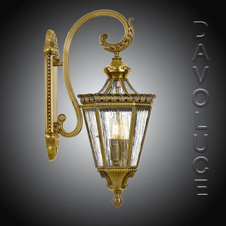 Telbix Scroll Exterior Brass Wall Light, Davoluce Lighting 