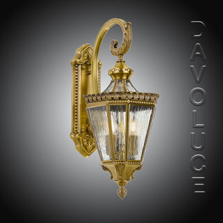 Telbix Scroll Exterior Brass Wall Light, Davoluce Lighting 