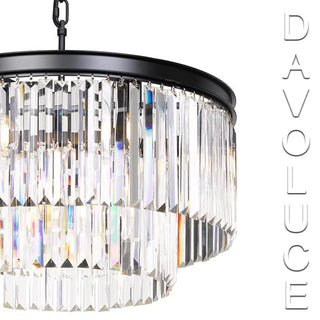 Telbix Serene 60cm 2 Rings Crystal pendant | Davoluce Lighting