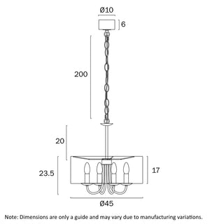 SHIRON 4 LIGHT PENDANT