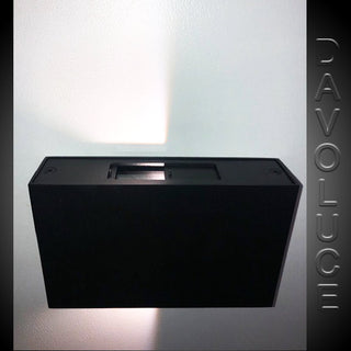 Domus SIERRA Square Two Way Wall Light Black, Davoluce Lighting