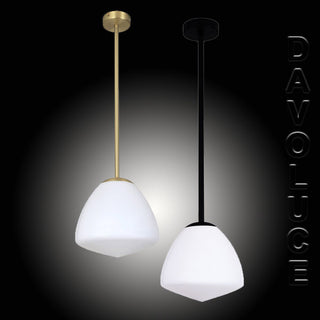 CIOTOLA1: Interior Tipped Dome Frosted Glass Pendant Lights. Davoluce Lighting