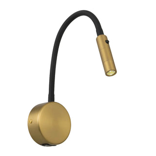 SOLIO Wall Light with USB-C Port – Antique Brass
