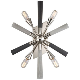 SPUTNIK2 4 Light Wood & Polished Chrome Wall Light, From CLA Lighting - Davoluce Lighting