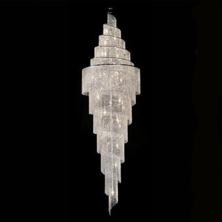 Extra Large Crystal chandelier Australia, Extra large foyer chandeliers Sydney, large foyer lighting for high ceilings, Chandelier for high ceiling dining room, Spiral crystal chandelier Melbourne. Davoluce Lighting