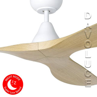 Eglo 20550116 SURF 60'' DC White Ceiling Fan With Blades Finished in Oak from $404.00