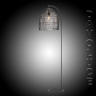 Rattan floor lamps Australia, Mercator Sawyer MFL013B. Davoluce Lighting