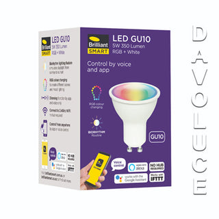 Smart WiFi GU10 LED RGBW plus Warm White Biorhythm Globe 