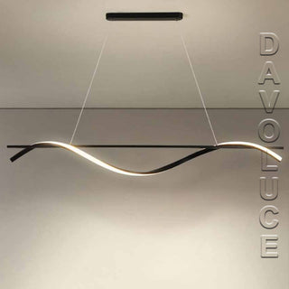 Vencha Swirl 2m Linear LED Pendant Light | Davoluce Lighting