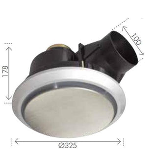 18255 TALON Round Exhaust Fan, Davoluce Lighting, Brilliant Lighting