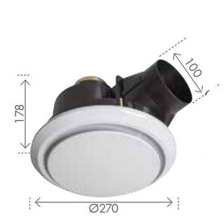 18255 TALON Round Exhaust Fan, Davoluce Lighting, Brilliant Lighting