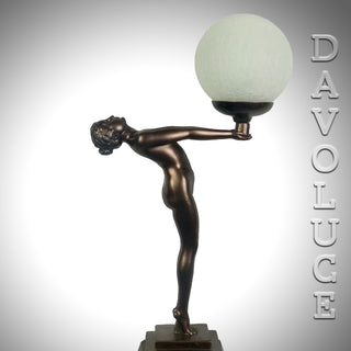 Outstretched Lady Table Lamp from Davoluce Lighting - Beautiful, sophisticated table lamp inspired of Art Deco style