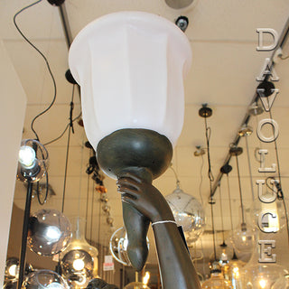 Liberty Lady Left Arm Up Floor Lamp from Davoluce Lighting - Beautiful, sophisticated table lamp inspired of Art Deco style