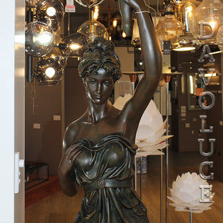 Liberty Lady Left Arm Up Floor Lamp from Davoluce Lighting - Beautiful, sophisticated table lamp inspired of Art Deco style