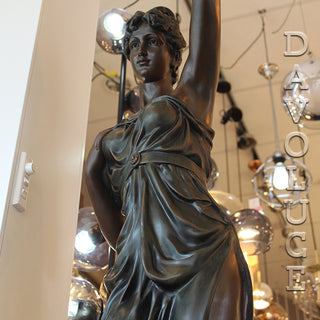 Liberty Lady Left Arm Up Floor Lamp from Davoluce Lighting - Beautiful, sophisticated table lamp inspired of Art Deco style