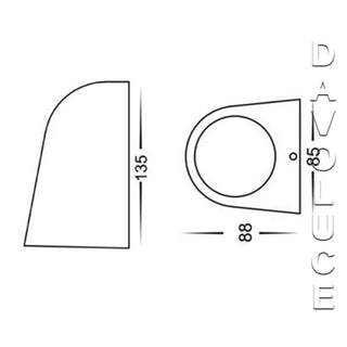 CLA TORQUE Exterior Surface Mounted Solid Brass Wall Light from Davoluce