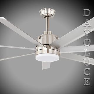 LIGHT KIT - TOURBILLON 60" 1520mm 7 Steel Blades from Eglo | Davoluce Lighting. Quiet, Low Energy Consumption Cheap Ceiling Fan DC motors. Suitable for indoor as well as outdoor under covered installation. 