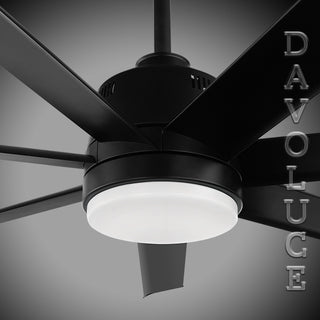 LIGHT KIT - TOURBILLON 60" 1520mm 7 Steel Blades from Eglo | Davoluce Lighting. Quiet, Low Energy Consumption Cheap Ceiling Fan DC motors. Suitable for indoor as well as outdoor under covered installation. 