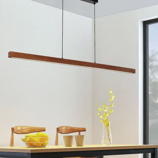 Telbix Truso Timber Linear Pendant light is ideal for above kitchen benches or dining tables