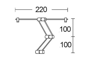 TW-011A Elbow Twist Trapeze Light Fixture, Gentech, DaVoluce