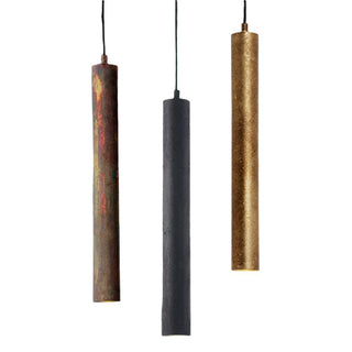 MDA Lighting Toress Charred Black 53cm Cylinder Pendants for above kitchen island benches, Davoluce Lighting