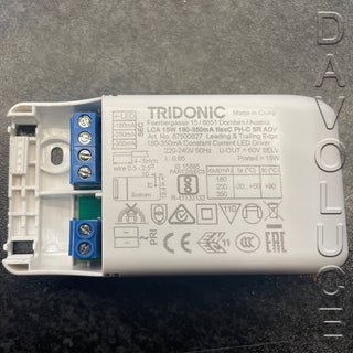 CDTCC15wF180-350mA Tridonic 15w 180-350mA Constant Current Dimmable LED Driver from Davoluce