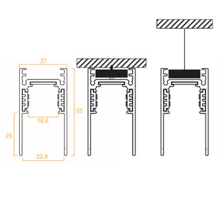 Slimline Magnetic 24V Track