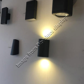 UOW043COB-BLK-WW - UGE Lighting - ERIS Black Round Up & Down 2 x 5W LED Wall Light. We have the biggest range of LED up and down wall lights on display in our Elsternwick showroom. Davoluce Lighting offers world wide delivery to most of our products. led 