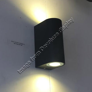 UOW043COB-BLK-WW - UGE Lighting - ERIS Black Round Up & Down 2 x 5W LED Wall Light. We have the biggest range of LED up and down wall lights on display in our Elsternwick showroom. Davoluce Lighting offers world wide delivery to most of our products. led 