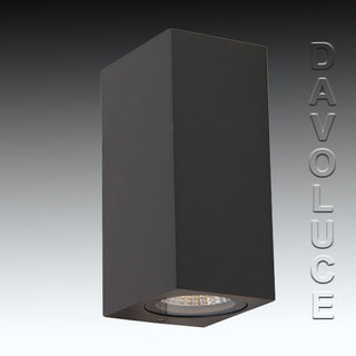 UOW044COB-BLK-WW - UGE Lighting - QUANTUM Black Square Up & Down 2 x 5W LED Wall Light. We have the biggest range of LED up and down wall lights on display in our Elsternwick showroom. Davoluce Lighting offers world wide delivery to most of our products.