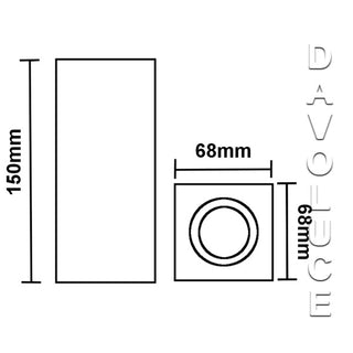 UOW044COB-BLK-WW - UGE Lighting - QUANTUM Black Square Up & Down 2 x 5W LED Wall Light. We have the biggest range of LED up and down wall lights on display in our Elsternwick showroom. Davoluce Lighting offers world wide delivery to most of our products. 