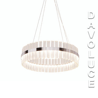 UP-ELISSE-600. Ellise 60cm LED Crystal Pendant. Modern crystal LED pendants for living rooms. Modern glass pendant lights for dining rooms, Pendant lights Sydney, Melbourne, Brisbane. Australia wide delivery by Davoluce Lighting