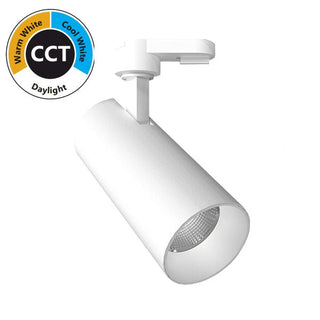 UGE AURA 15 - 15W Dimmable LED Track Light. biggest range of 3 wire track lights on display in Melbourne, Single Circuit led track lighting Sydney, led track lighting systems Australia, gallery track lighting, commercial track lighting Perth.