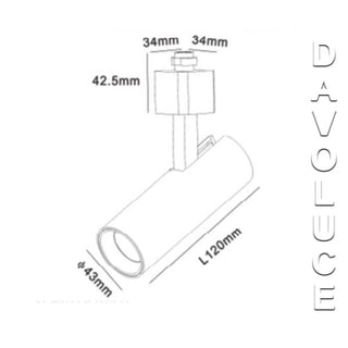 UGE UTRKB9BLK-3CCT 9w LED single circuit track light. Davoluce Lighting