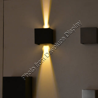 UWL42-BLK-WW - UGE Lighting - REFOCUS Black Square Up & Down 2 x 5W LED Wall3Light. We have the biggest range of LED up and down wall lights on display in our Elsternwick showroom. Davoluce Lighting offers world wide delivery to most of our products.
