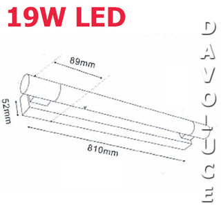 CLA Vanity-2 / 19W LED Wall Light from Davoluce Lighting LED Bathroom Wall lights, vanity mirror lights australia, Idealy suited for around mirrors in bathrooms.  Can be mounted horizontaly or verticaly, led bathroom mirror lights Melbourne, Sydney, Brisb