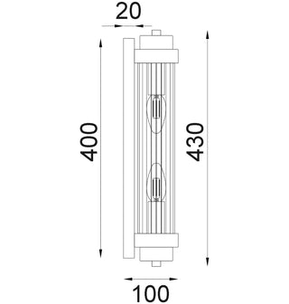 CLA VARILLAS: Interior Up/Down Clear Glass Rod Wall Lights