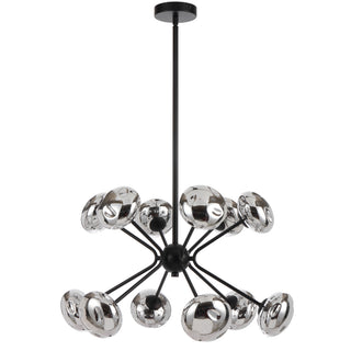 VARLIN 12 LIGHT PENDANT - BLACK