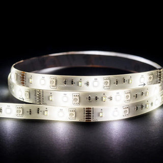LED strip light on a black background