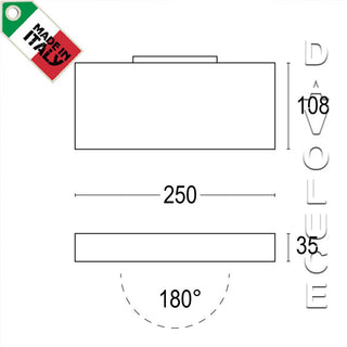 Lucitalia Ghidini Zero 1 26w LED wall up-lighter from Davoluce Lighting