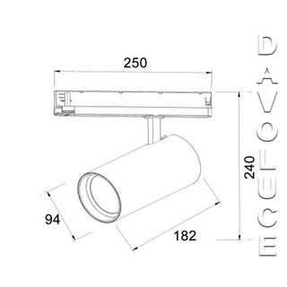 ZONE1: 4 Wire 3 Circuit LED Tri-CCT Dimmable Track Head Fittings | Davoluce Lighting