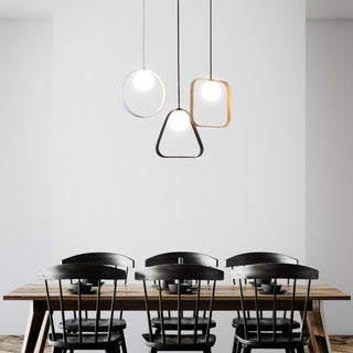 Modern single pendants available in round, square and triangular shapes in 3 colours: white, black or gold. Ideal for dining tables, kitchen bench pendants or hanged in the bedrooms as a bedside pendant lights. Australia wide delivery from Davoluce 