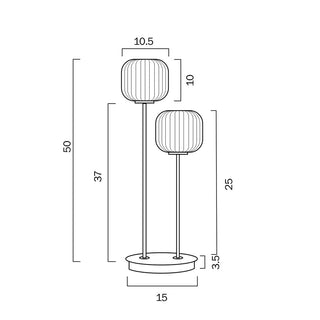 TELBIX BOBO 2 LIGHTS TABLE LAMPS