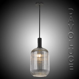 Bonura Pendant 20 Smoke/Black, Davoluce Lighting