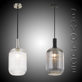 Bonura Pendant 20 Smoke/Black, Davoluce Lighting